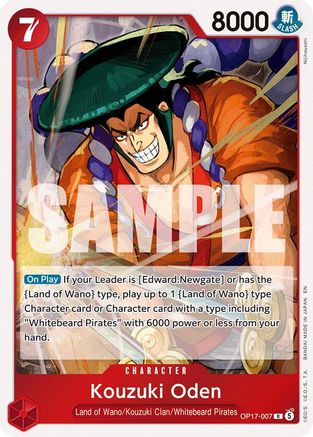 Kouzuki Oden - OP17-007 - Rare (Presale)