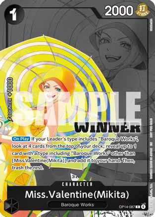 Miss.Valentine(Mikita) (Winner Pack 2026 Vol. 3) - OP14-087 - Rare