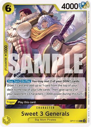 Sweet 3 Generals - OP17-114 - Rare (Presale)