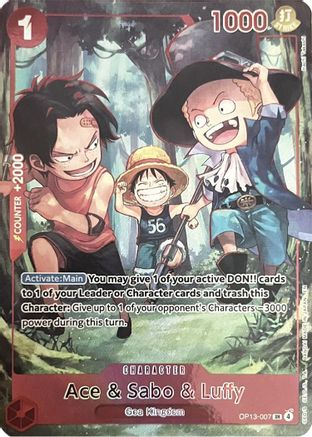 Ace & Sabo & Luffy (English Version 3rd Anniversary Set) - OP13-007 - Super Rare