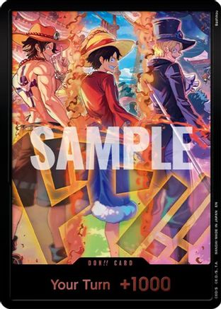 DON!! Card (English Version 3rd Anniversary Set) (Ace, Luffy, Sabo) (Foil)