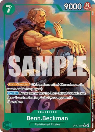 Benn.Beckman (Alternate Art) - OP17-027 - Rare (Presale)