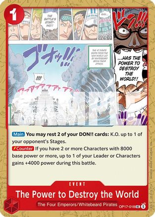 The Power to Destroy the World - OP17-018 - Uncommon (Presale)