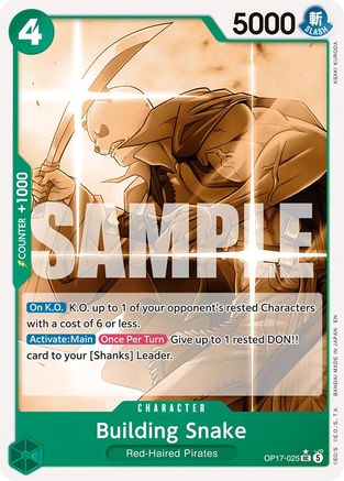 Building Snake (Pandaman Art) - OP17-025 - Uncommon (Presale)