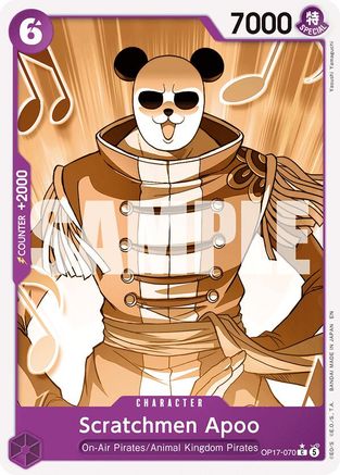 Scratchmen Apoo (Pandaman Art) - OP17-070 - Common (Presale)