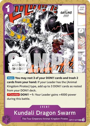 Kundali Dragon Swarm - OP17-077 - Uncommon (Presale)