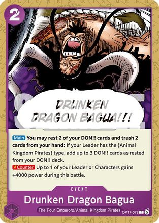 Drunken Dragon Bagua - OP17-078 - Common (Presale)