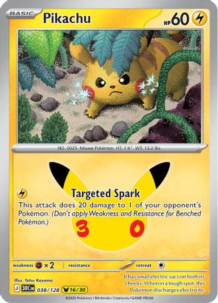 Pikachu - 038/128 - Pikachu Rare