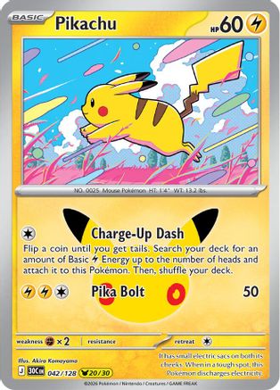 Pikachu - 042/128 - Pikachu Rare