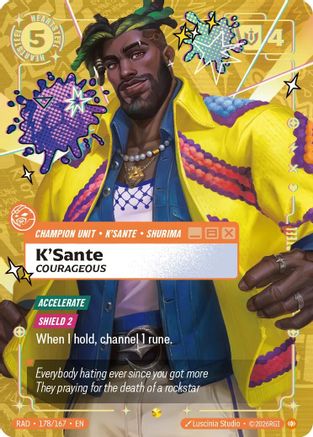K'Sante, Courageous (Showcase) - 178/167 - Showcase