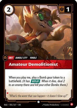 Amateur Demolitionist - 001/167 - Common (Foil)