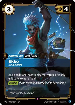 Ekko, Ingenious - 061/167 - Rare