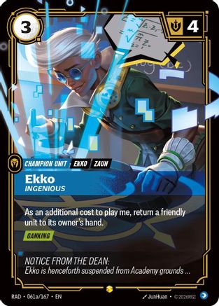 Ekko, Ingenious (Alternate Art) - 061a/167 - Showcase