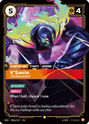 K'Sante, Courageous (Alternate Art) - 086a/167 - Showcase