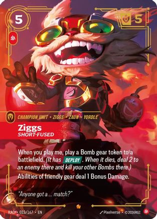 Ziggs, Short-Fused - 023/167 - Epic