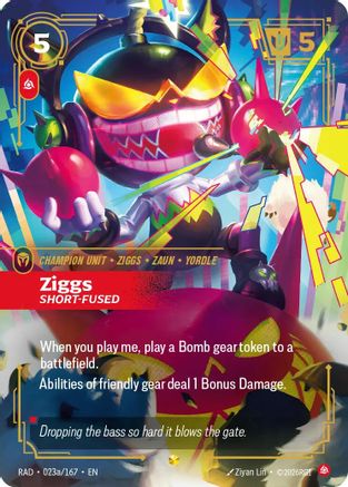 Ziggs, Short-Fused (Alternate Art) - 023a/167 - Showcase
