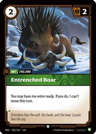 Entrenched Boar - 026/167 - Common (Foil)