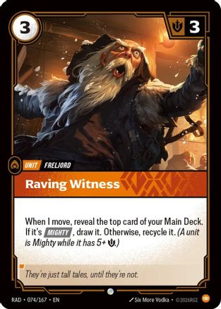 Raving Witness - 074/167 - Common (Foil)