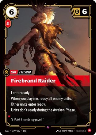 Firebrand Raider - 019/167 - Rare