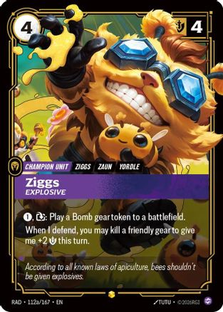 Ziggs, Explosive (Alternate Art) - 112a/167 - Showcase