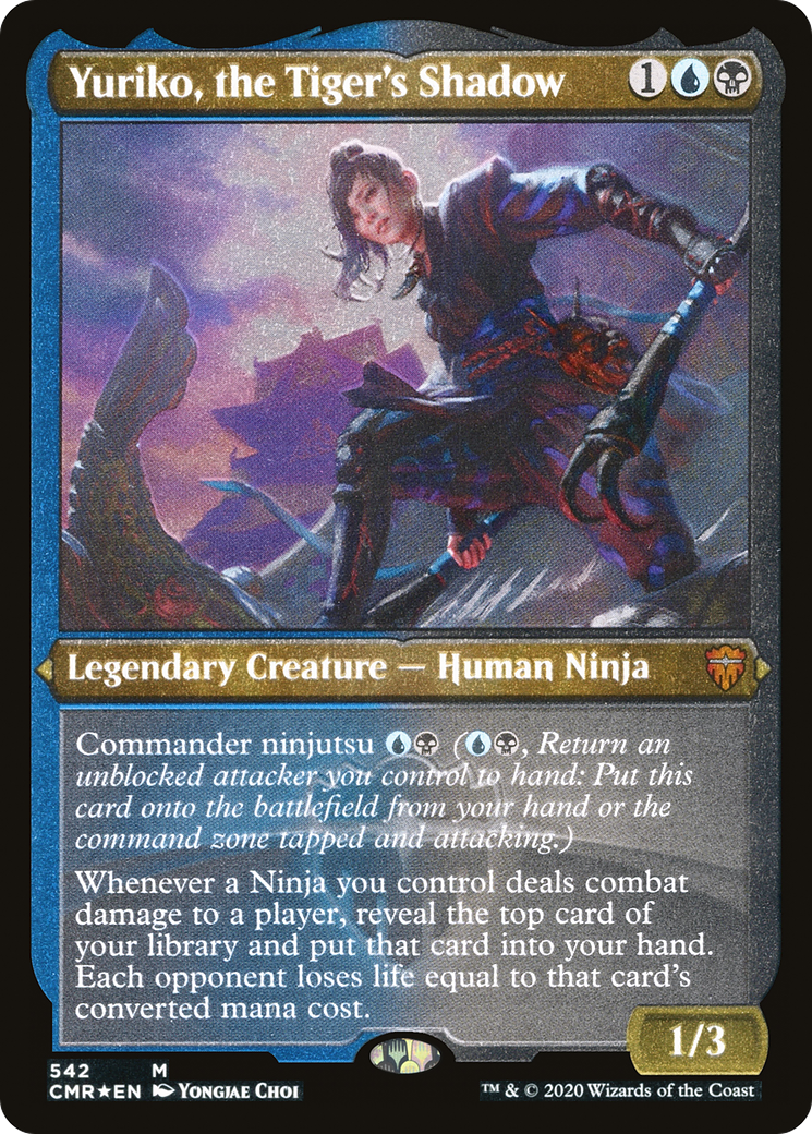 Yuriko, the Tiger's Shadow (Foil Etched) (CMR-542)  Foil