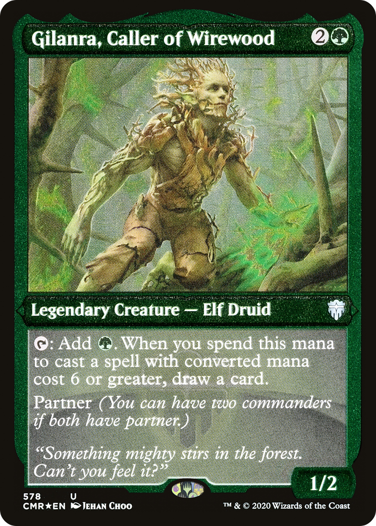 Gilanra, Caller of Wirewood (Foil Etched) (CMR-578)  Foil