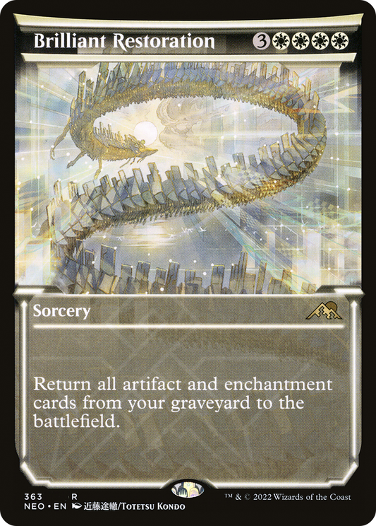 Brilliant Restoration (NEO-363) - Kamigawa: Neon Dynasty: (Showcase) Foil