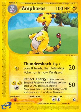 Ampharos - 1/147 - Rare - Reverse Holo