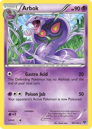 Arbok - 48/146 - Rare - Reverse Holo
