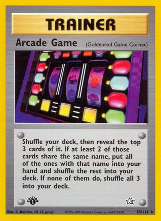 Arcade Game (Goldenrod Game Corner) - 83/111 - Rare - Unlimited