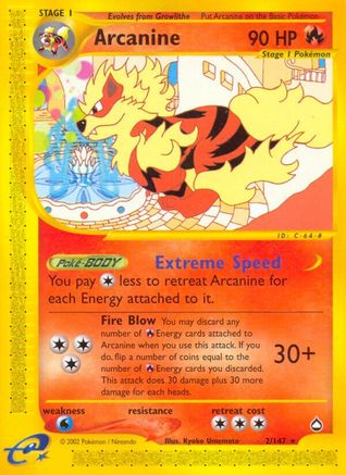 Arcanine - 2/147 - Rare - Reverse Holo