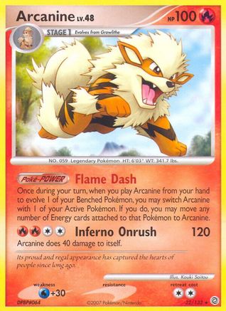 Arcanine - 22/132 - Rare - Reverse Holo