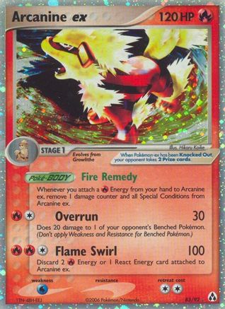 Arcanine EX - 83/92 - Ultra Rare