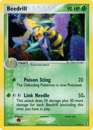 Beedrill - 1/112 - Holo Rare - Reverse Holo