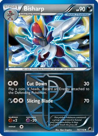 Bisharp (Team Plasma) (74) - 74/116 - Uncommon - Reverse Holo