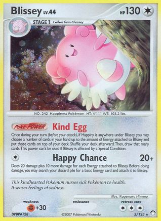 Blissey - 5/123 - Holo Rare - Reverse Holo
