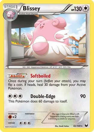 Blissey - 82/108 - Holo Rare - Reverse Holo