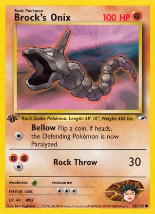 Brock's Onix (69) 069  - Unlimited Gym Heroes - Common