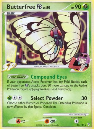 Butterfree FB - 17/147 - Rare - Reverse Holo