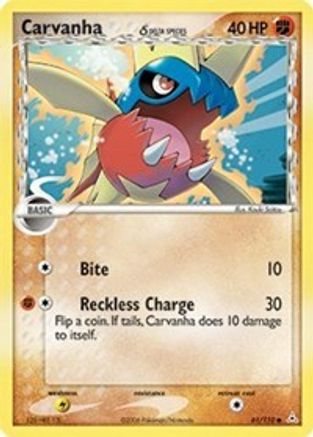 Carvanha (Delta Species) - 61/110 - Common - Reverse Holo