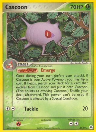 Cascoon - 30/92 - Uncommon - Reverse Holo