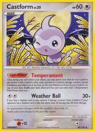 Castform - 48/146 - Uncommon - Reverse Holo