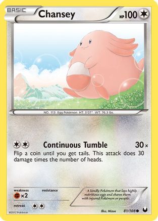 Chansey (81) - 81/108 - Common