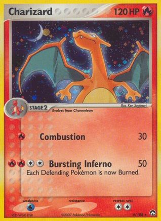 Charizard - 6/108 - Holo Rare - Reverse Holo