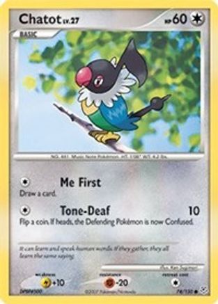Chatot - 74/130 - Common - Reverse Holo