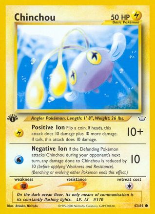 Chinchou - 42/64 - Common - 1st Edition