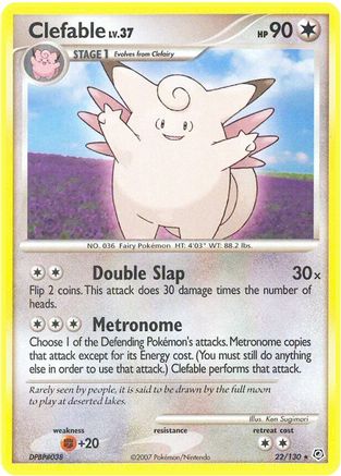 Clefable - 22/130 - Rare - Reverse Holo