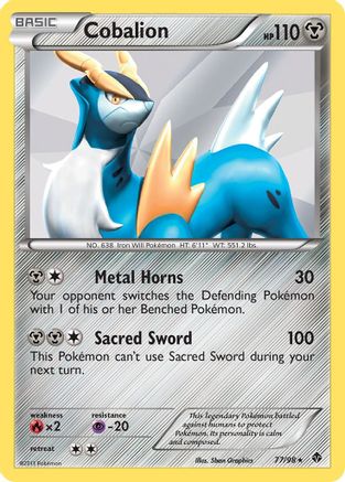 Cobalion  - Reverse Holofoil Emerging Powers - Holo Rare