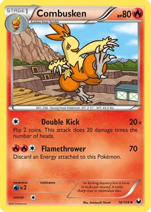 Combusken - 16/108 - Uncommon - Reverse Holo