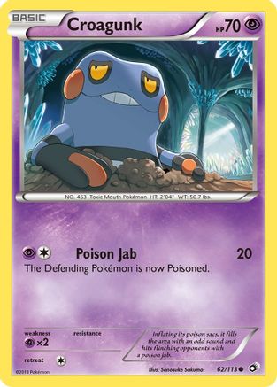 Croagunk - 62/113 - Common - Reverse Holo